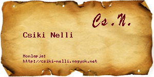 Csiki Nelli névjegykártya